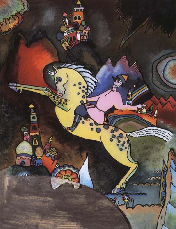 Wassily Kandinsky Rozsaszin lovas France oil painting art